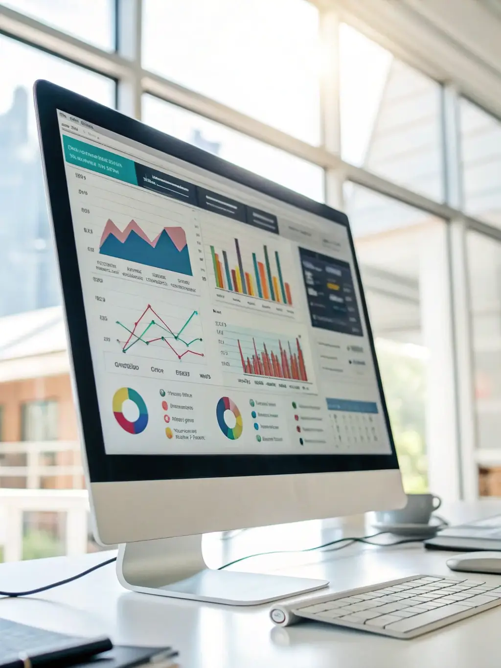 A dashboard showing analytics and insights from a professional service firm's website, highlighting key metrics and performance indicators.