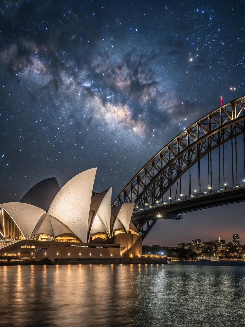 A photograph of the Sydney Opera House and Harbour Bridge at sunset, symbolizing Genises AI's strong connection to Sydney and Australia.